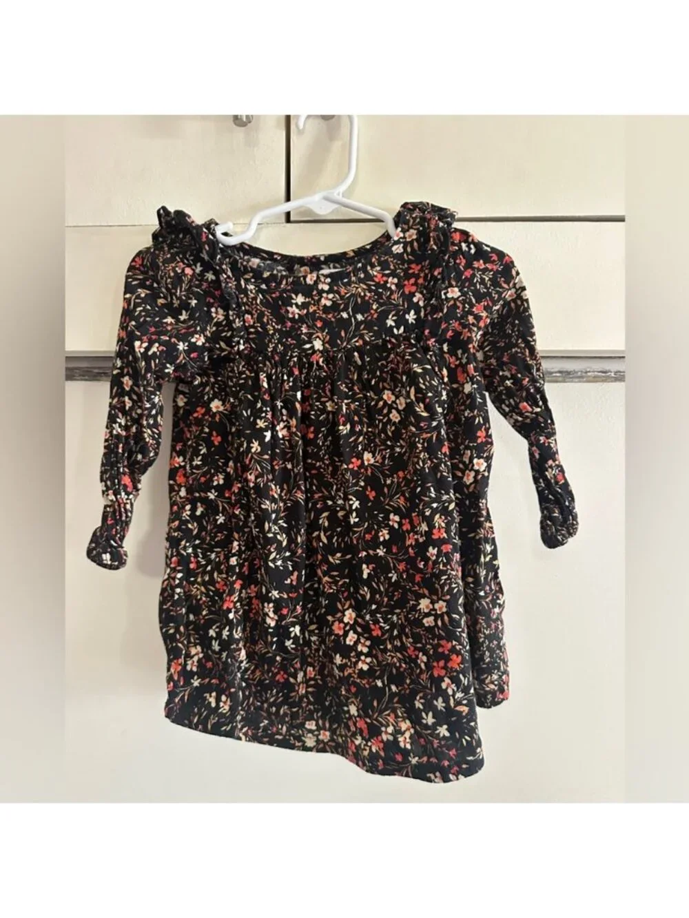 Old Navy Black Floral Dress Size 12-18M